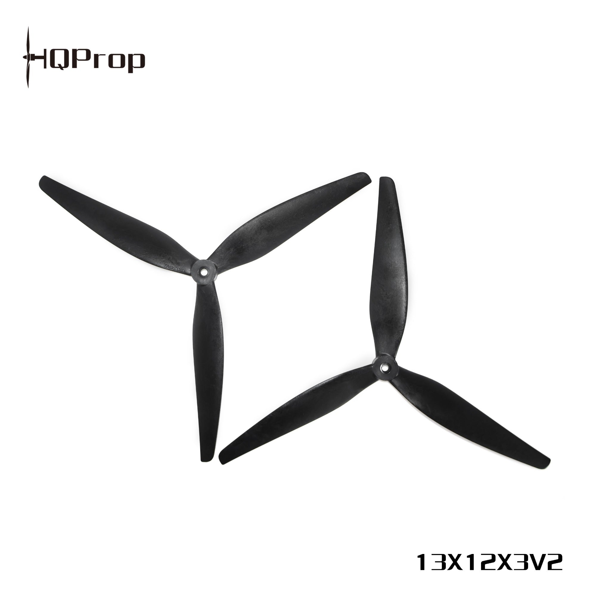 HQProp X-Class 螺旋槳 13X12X3V2(1CCW＋1CW) 黑色-碳纖強化尼龍｜FPV 螺旋槳