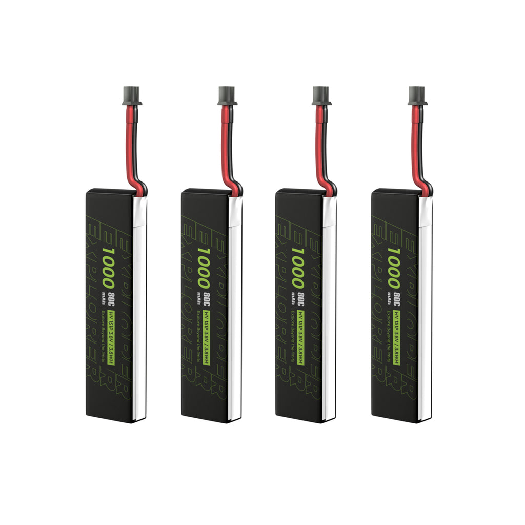 4PCS Explorer 1S 1000mAh 80C LiHV
