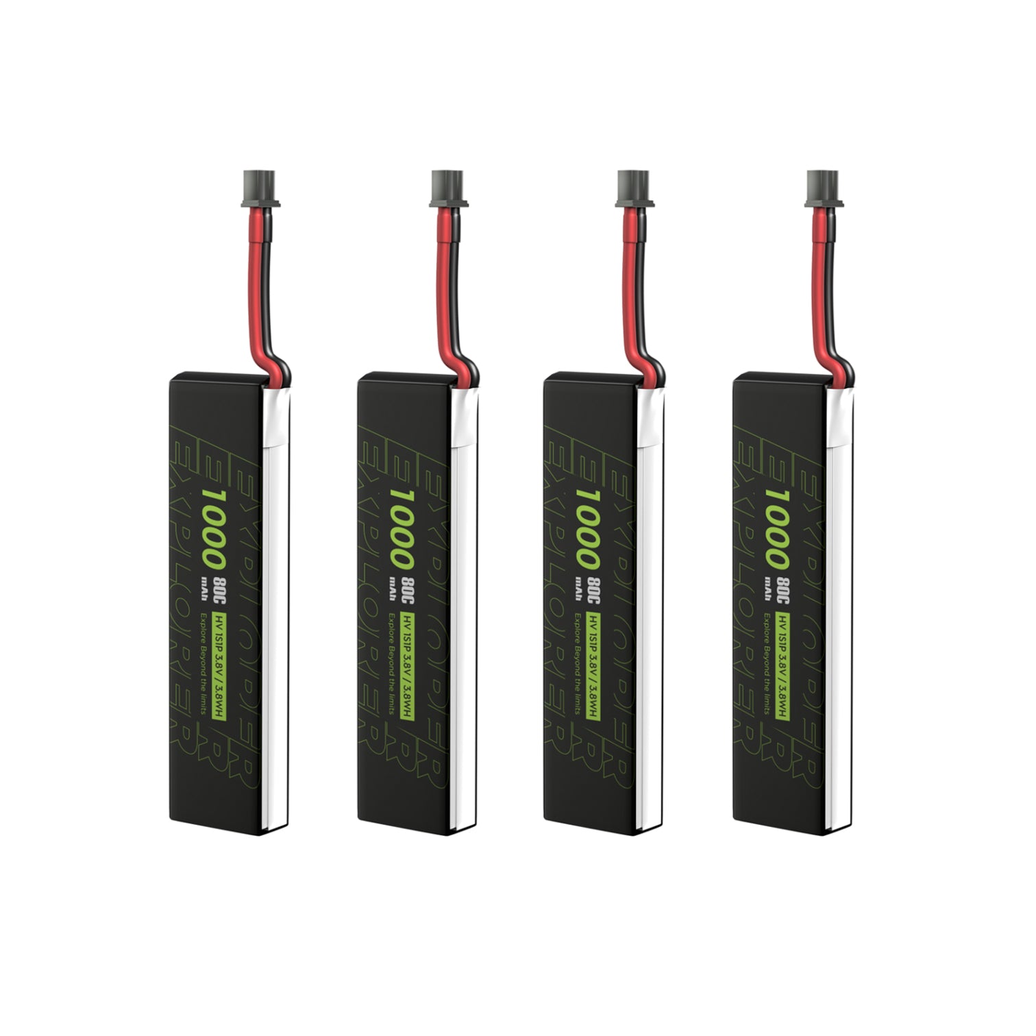 4PCS Explorer 1S 1000mAh 80C LiHV