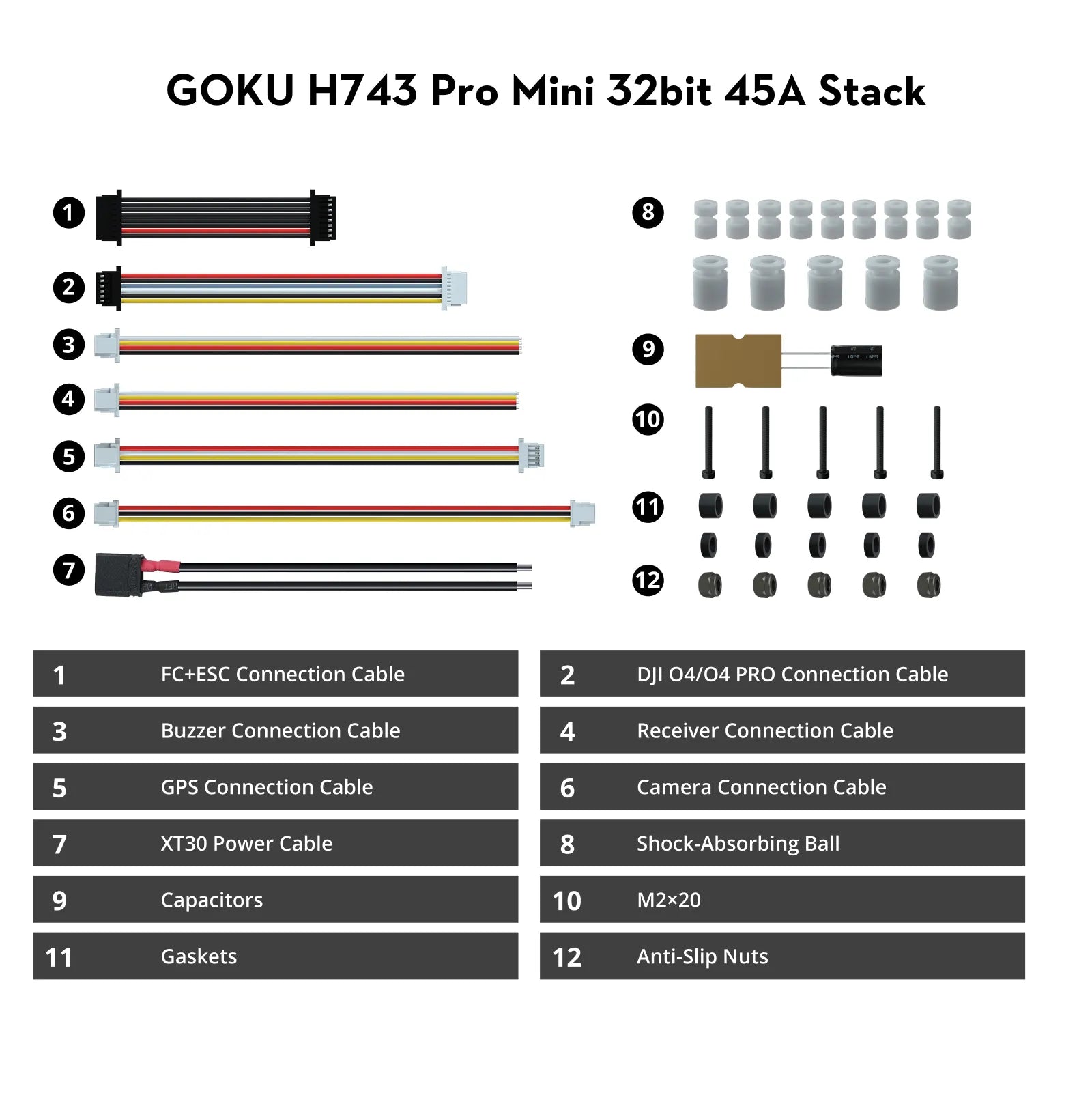 Flywoo 悟空GOKU H743 MINI 45A 32Bit 128K 穿越機飛塔