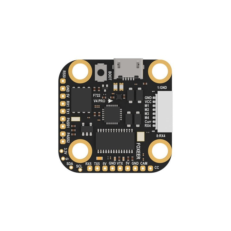 Foxeer Mini F722 V4 Pro FPV Flight Controller 20*20mm Build-In Pit PASS｜穿越機飛行控制器