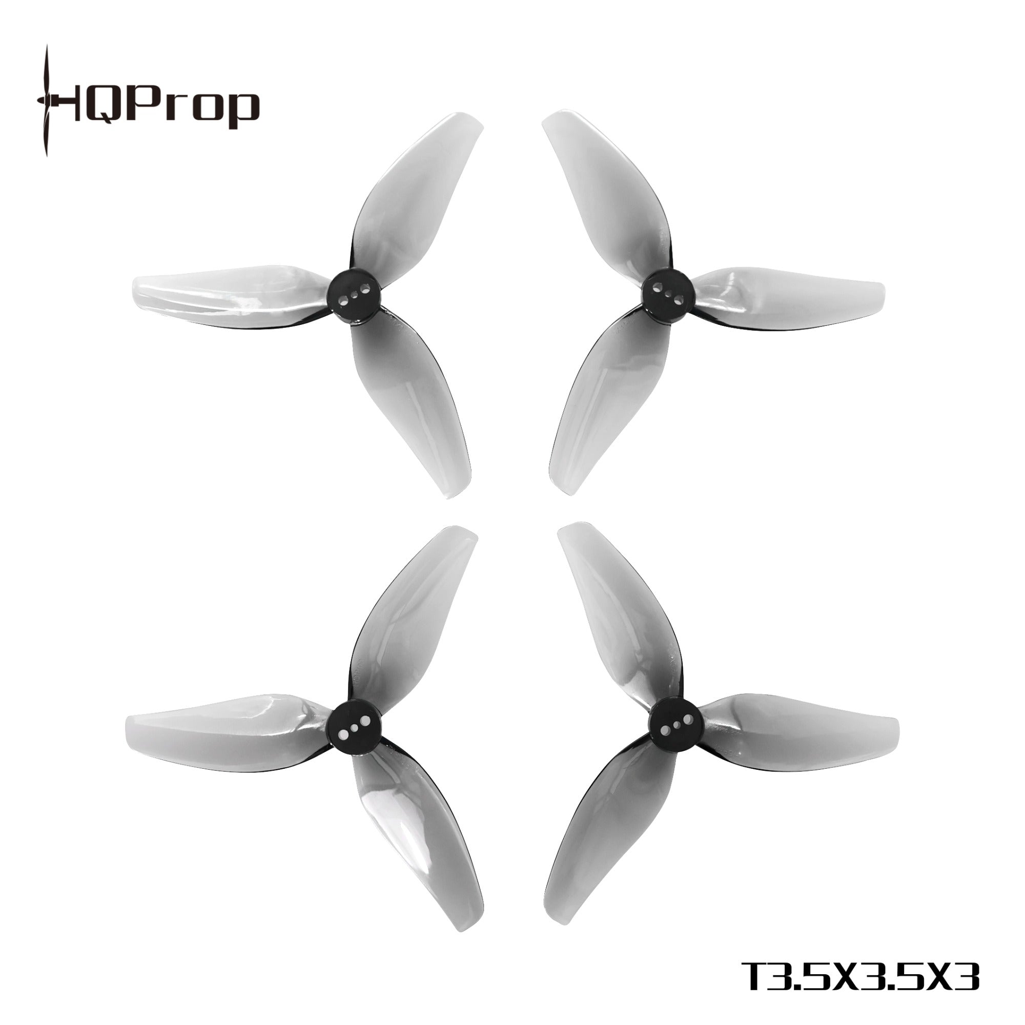 HQProp T3.5X3.5X3 灰色 （2 正＋2 反）-PC 聚碳酸酯-1.5MM｜FPV 螺旋槳