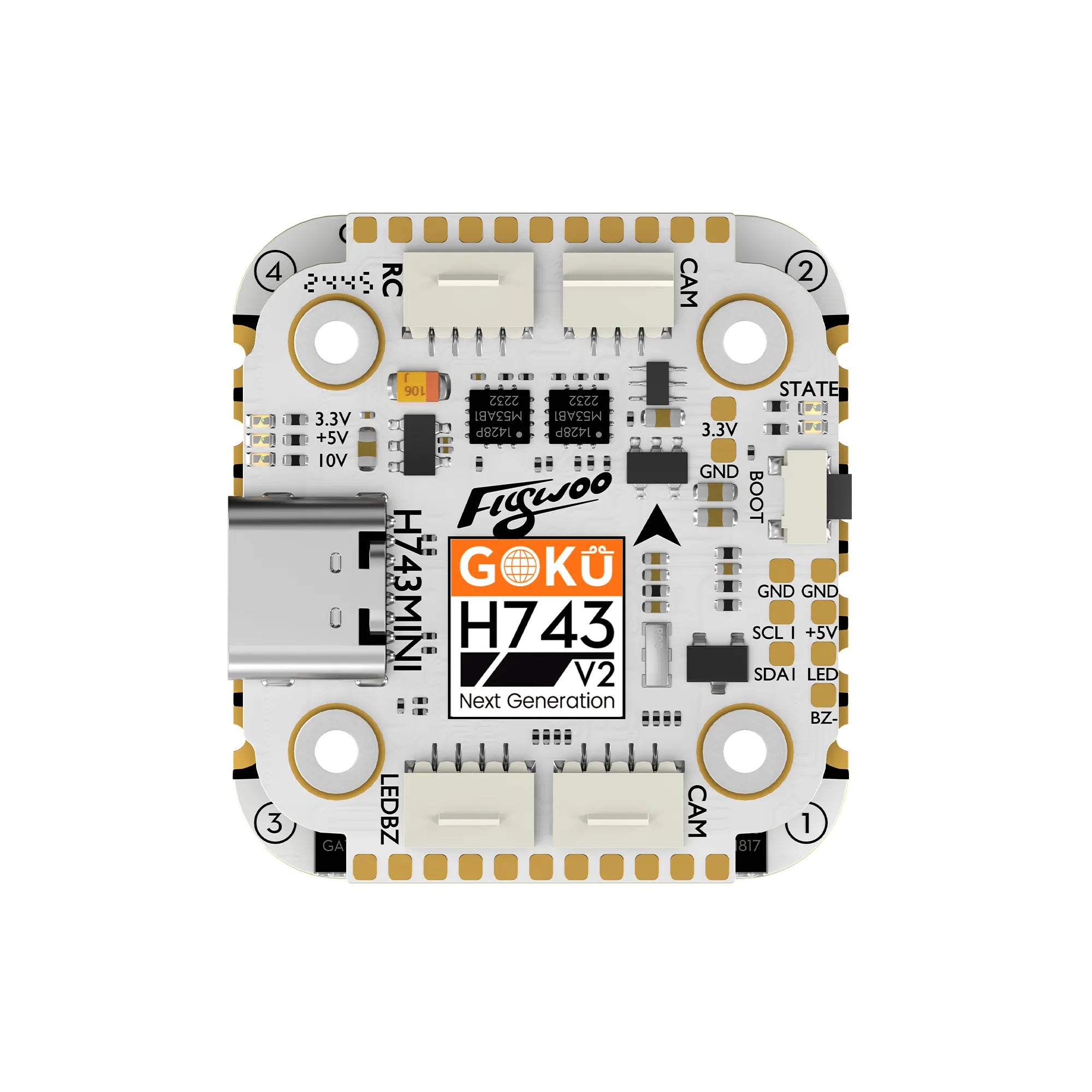 Flywoo 悟空GOKU H743 MINI 45A 32Bit 128K 穿越機飛塔