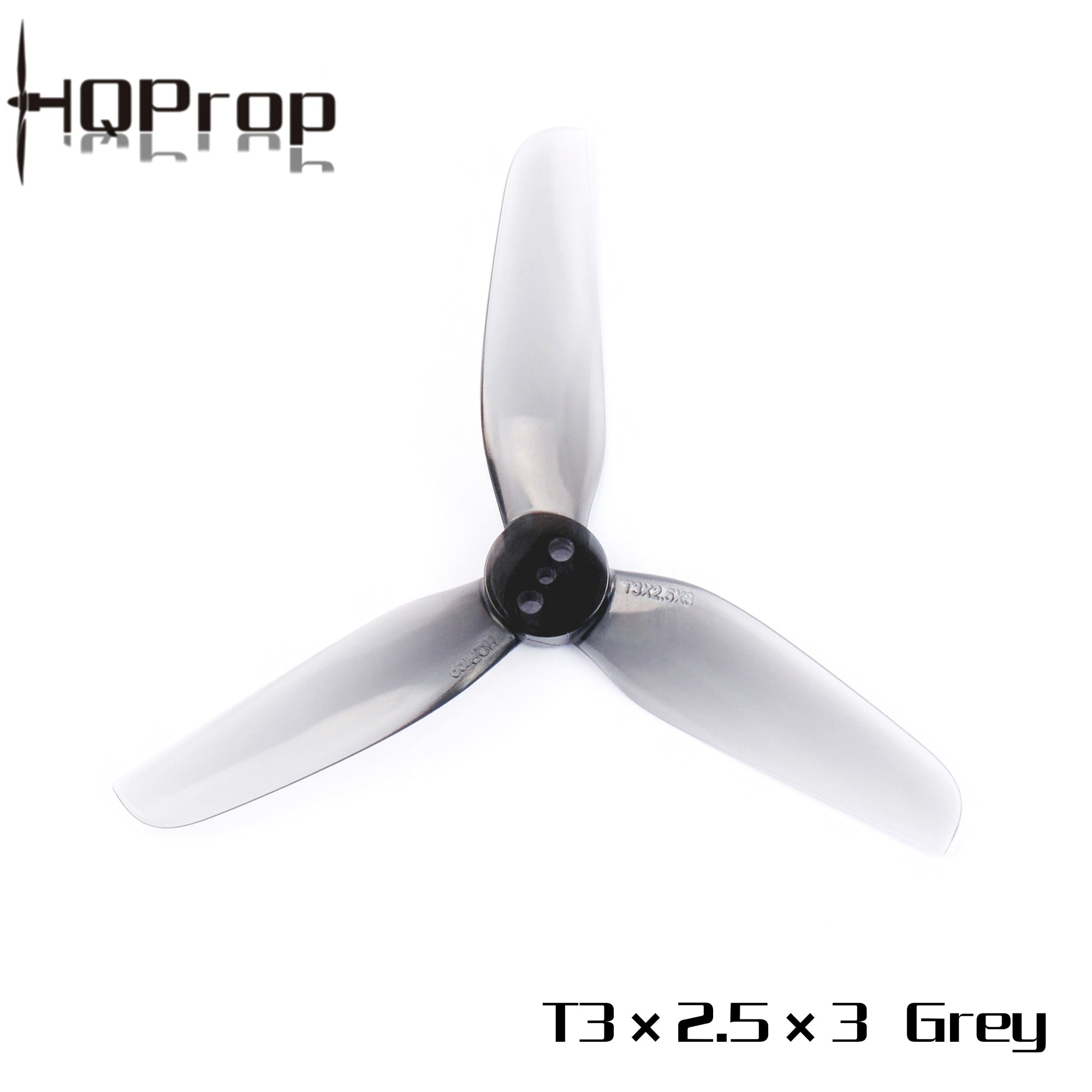 HQProp 耐用螺旋槳 T3X2.5X3 灰色 （2 正＋2 反）-PC 聚碳酸酯｜FPV 螺旋槳