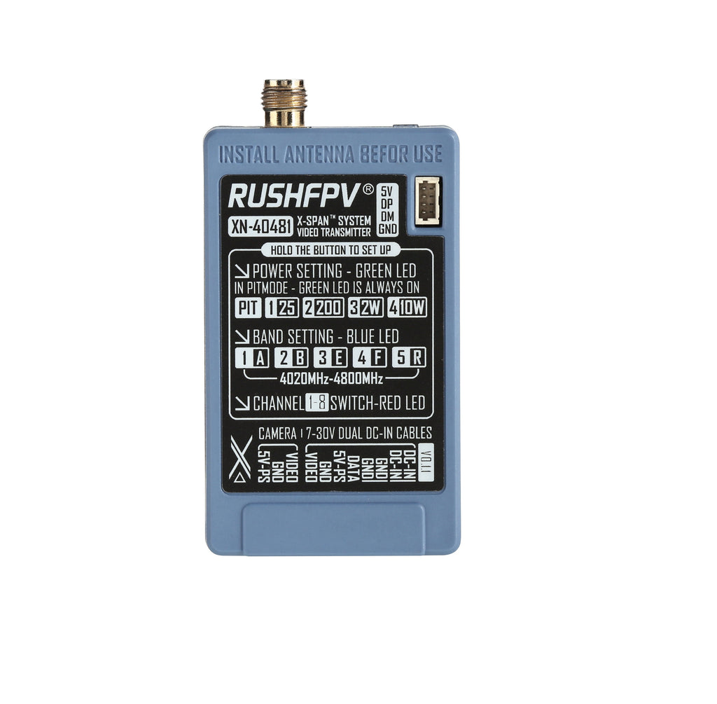 RUSHFPV XSPAN 4.0–4.8GHz 10W｜氮化鎵 FPV 圖傳發射模組