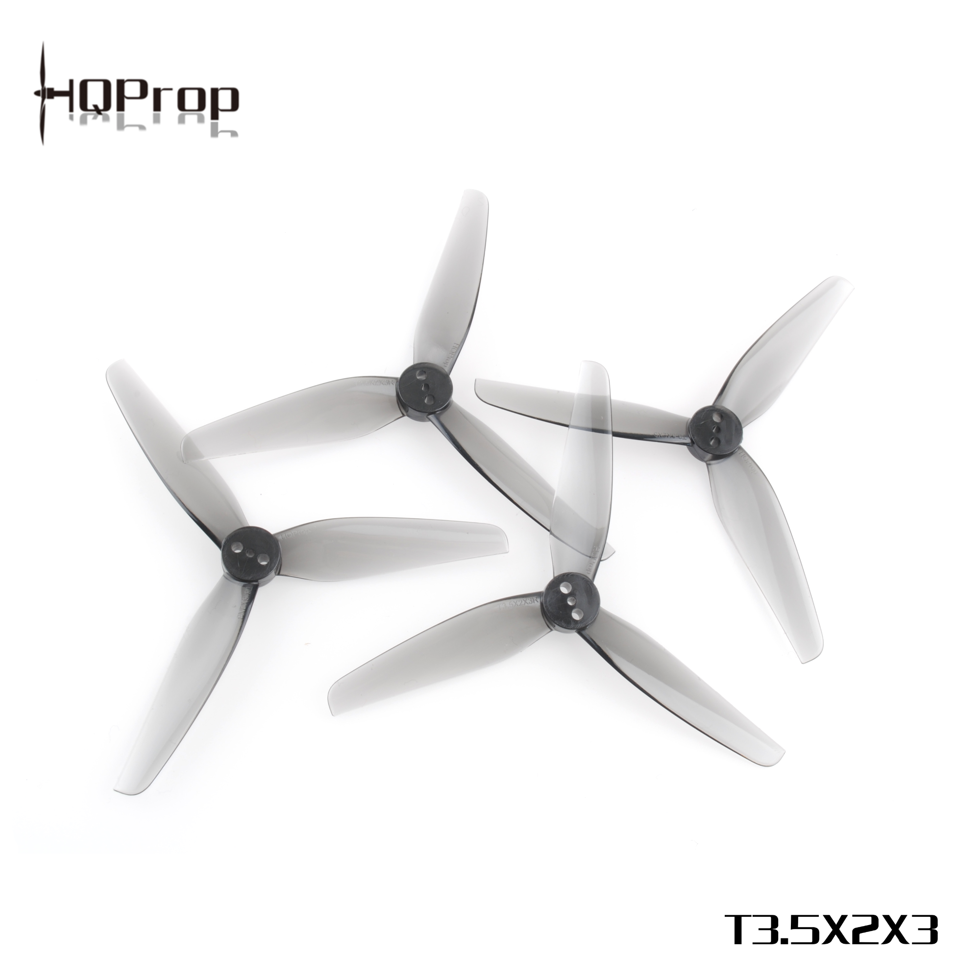 HQProp T3.5X2X3Grey （2 正＋2 反）-PC 聚碳酸酯｜FPV 螺旋槳