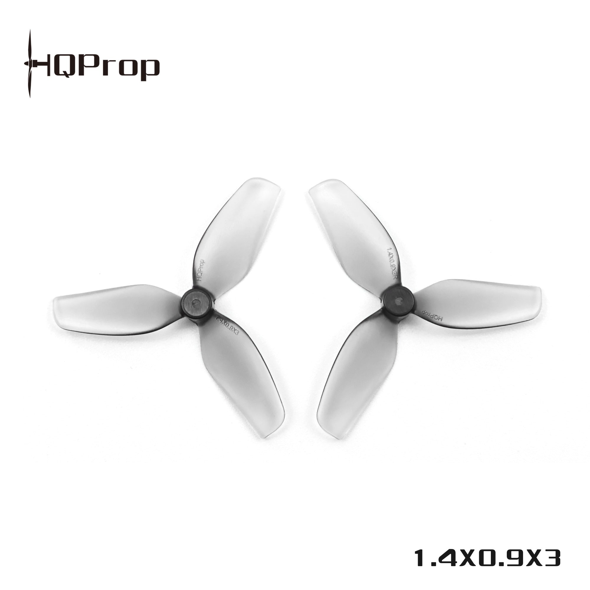 HQProp 超輕量微型涵道螺旋槳 1.4X0.9X3(35MM) 灰色 （2 正＋2 反）-PC-1MM 軸孔｜FPV 螺旋槳