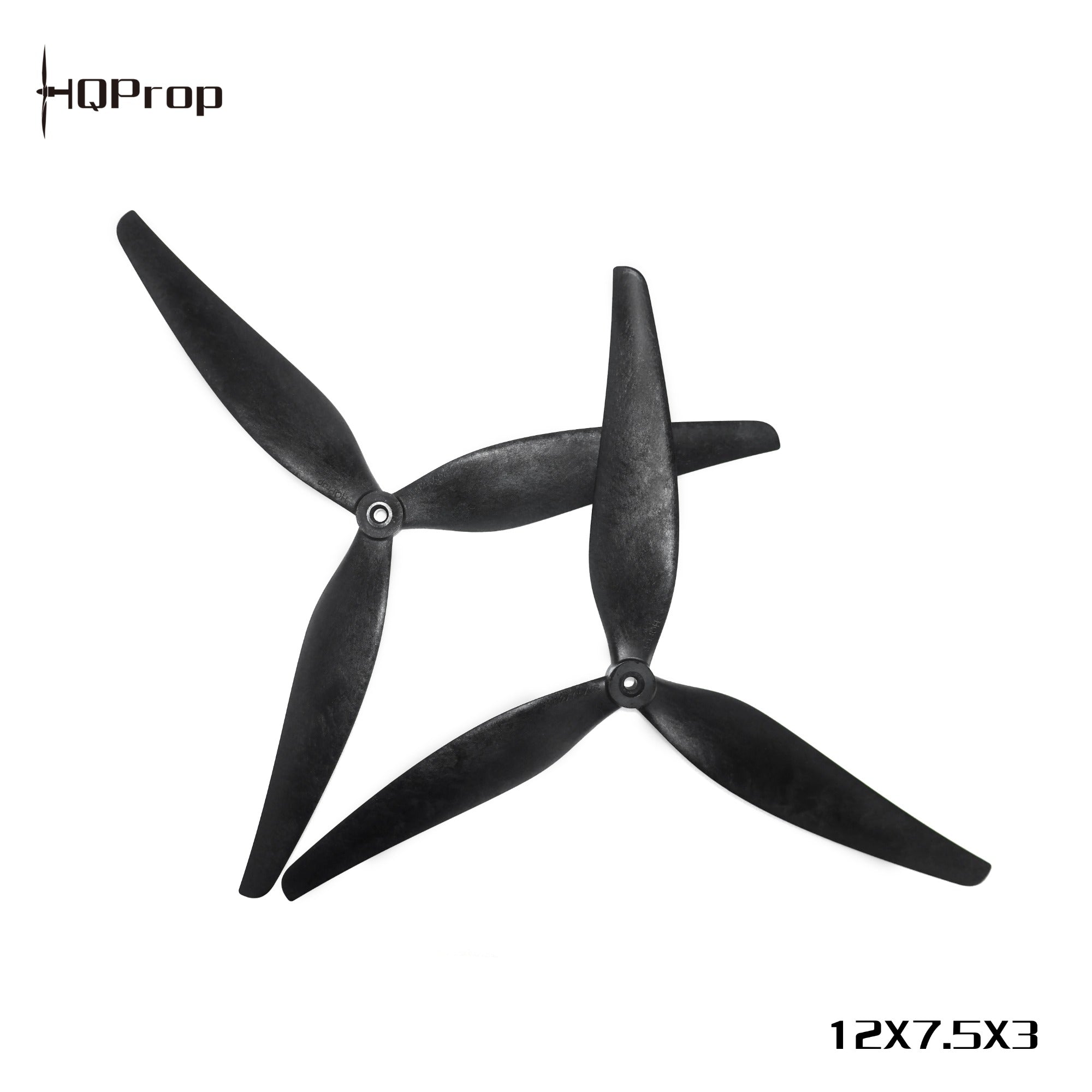HQProp MacroQuad 螺旋槳 12X7.5X3（2 正＋2 反） 黑色-玻纖強化尼龍｜FPV 螺旋槳