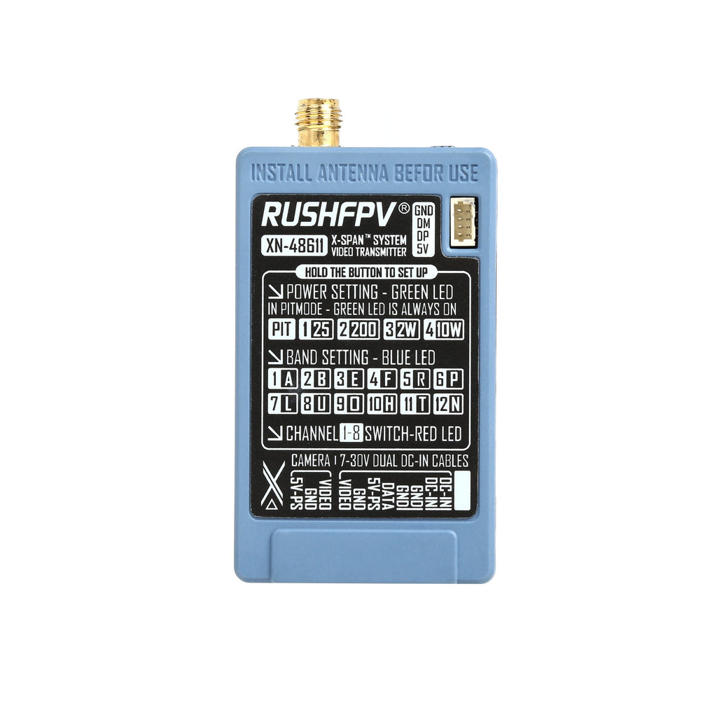 RUSHFPV XSPAN 4.8–6.1GHz 10W｜氮化鎵 FPV 圖傳發射模組
