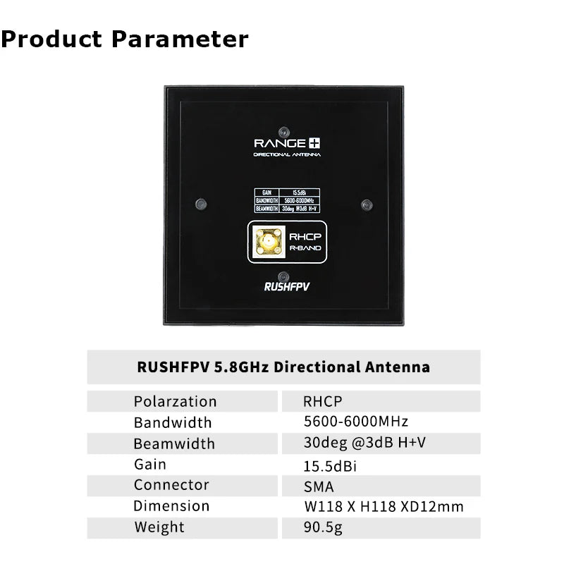 RANGE 5.8G PLUS 4X Directional Patch Antenna