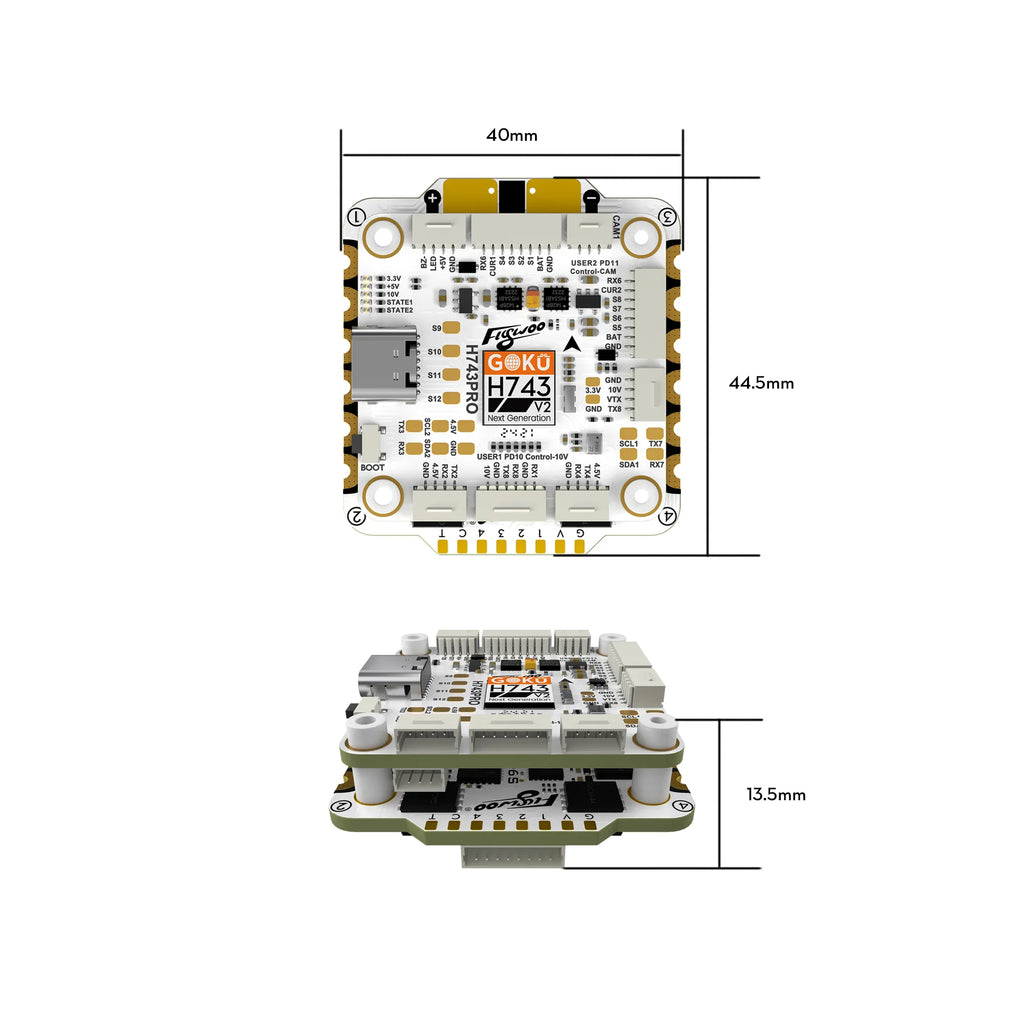 Flywoo 悟空GOKU H743 PRO 55A 32Bit 128K 穿越機飛塔