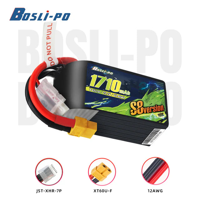 Boslipo S8 Version 1710mAh 160C 6S FPV Battery