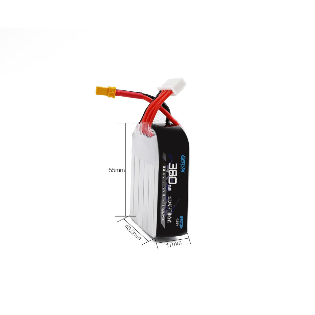 GEPRC 6S 380mAh 90/180C HV 3.8V/4.35V LiHV Battery