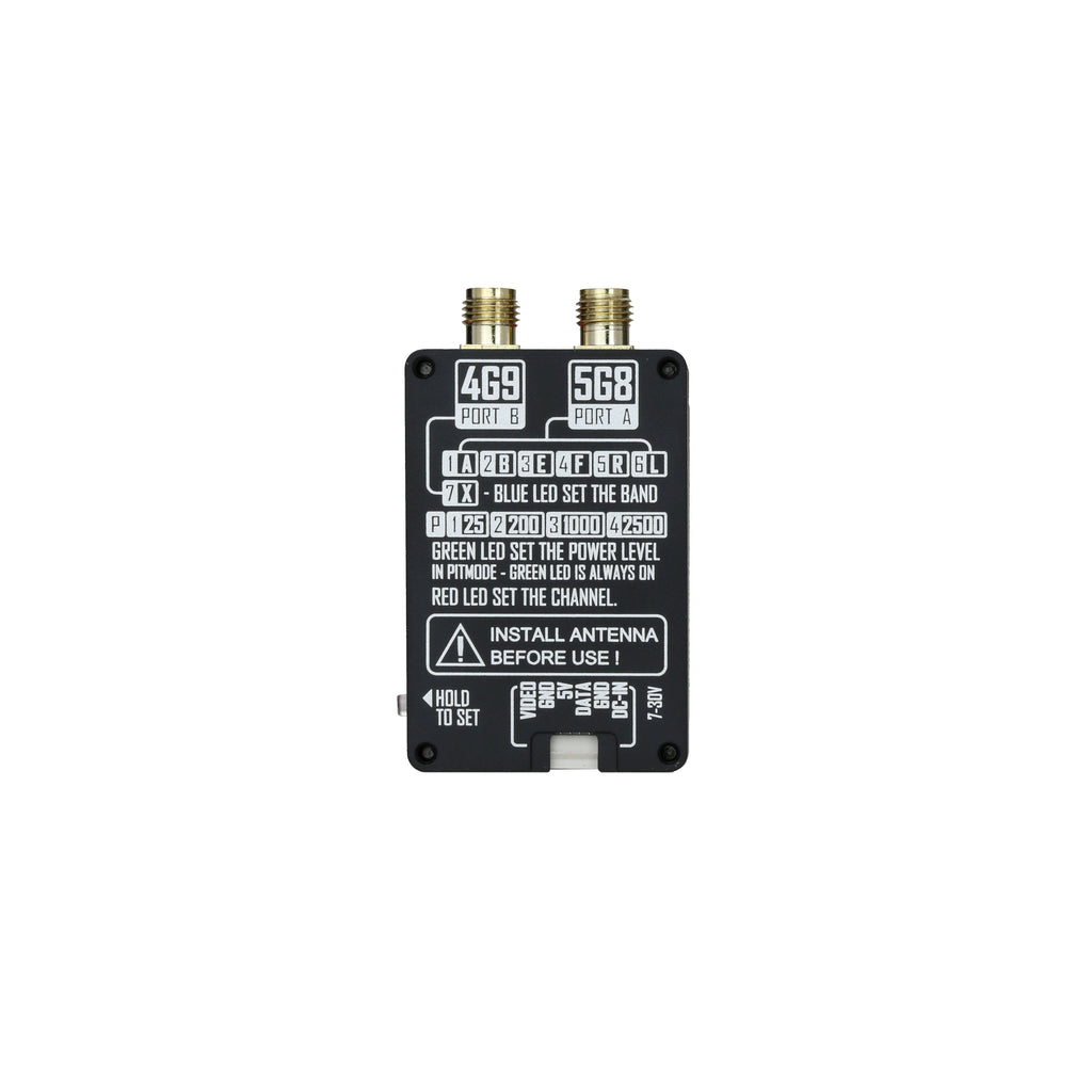 RUSHFPV 4.9／5.8GHz 雙頻 2.5W｜FPV 圖傳發射套裝