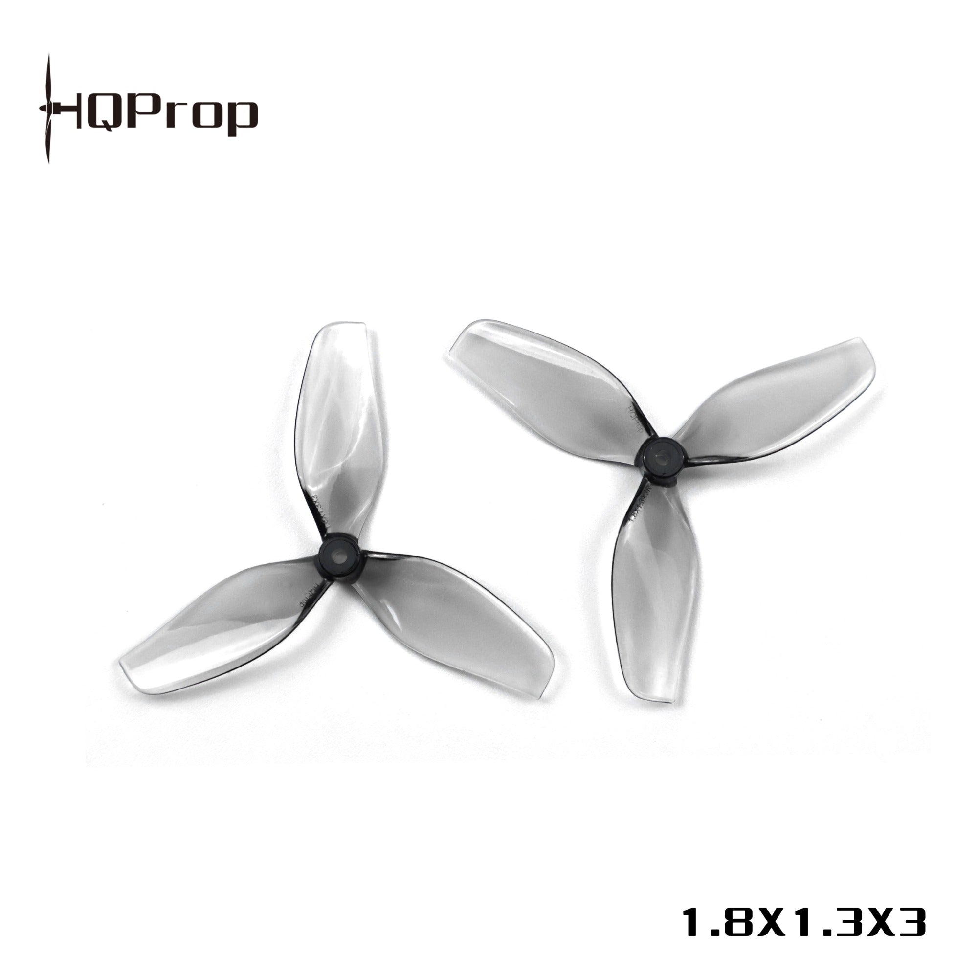 HQProp 超輕量微型涵道螺旋槳 1.8X1.3X3(45MM) 灰色 （2 正＋2 反）-PC 聚碳酸酯-1.5MM 軸孔｜FPV 螺旋槳