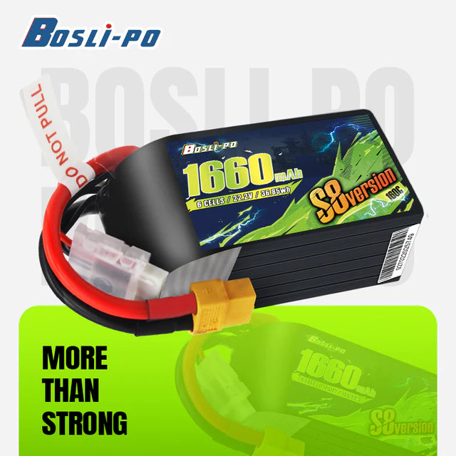 Boslipo S8 Version 1660mAh 160C 6S FPV Battery