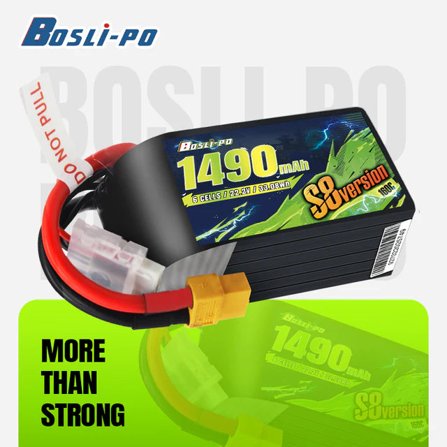 Boslipo S8 Version 1490mAh 160C 6S FPV Battery