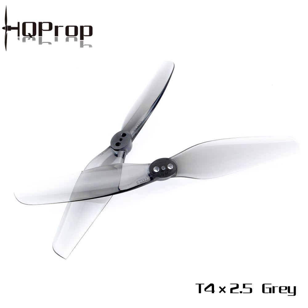 HQProp T4X2.5Grey （2 正＋2 反）-PC 聚碳酸酯｜FPV 螺旋槳