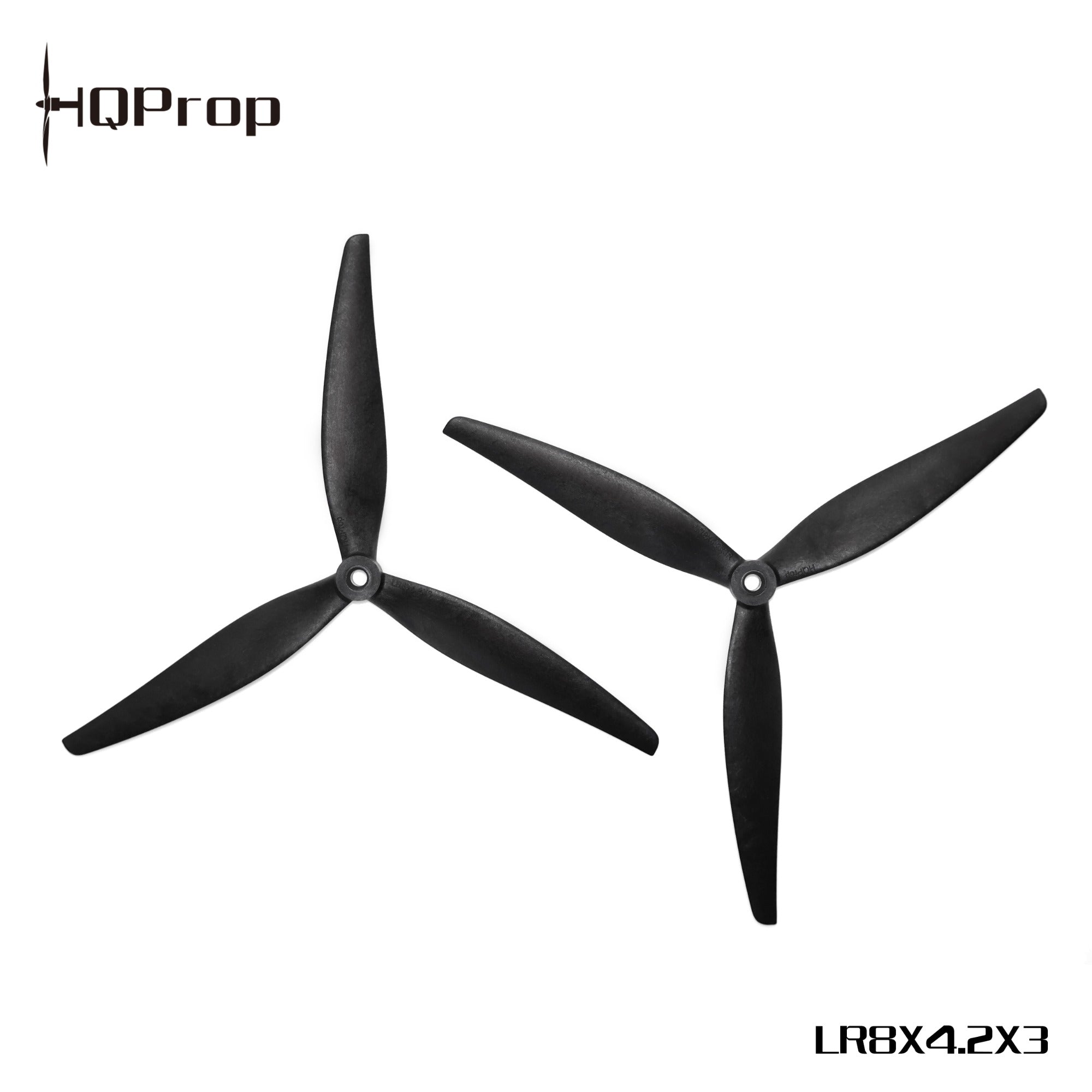 HQProp LR8X4.2X3 （2 正＋2 反） 黑色-玻纖強化尼龍｜FPV 螺旋槳