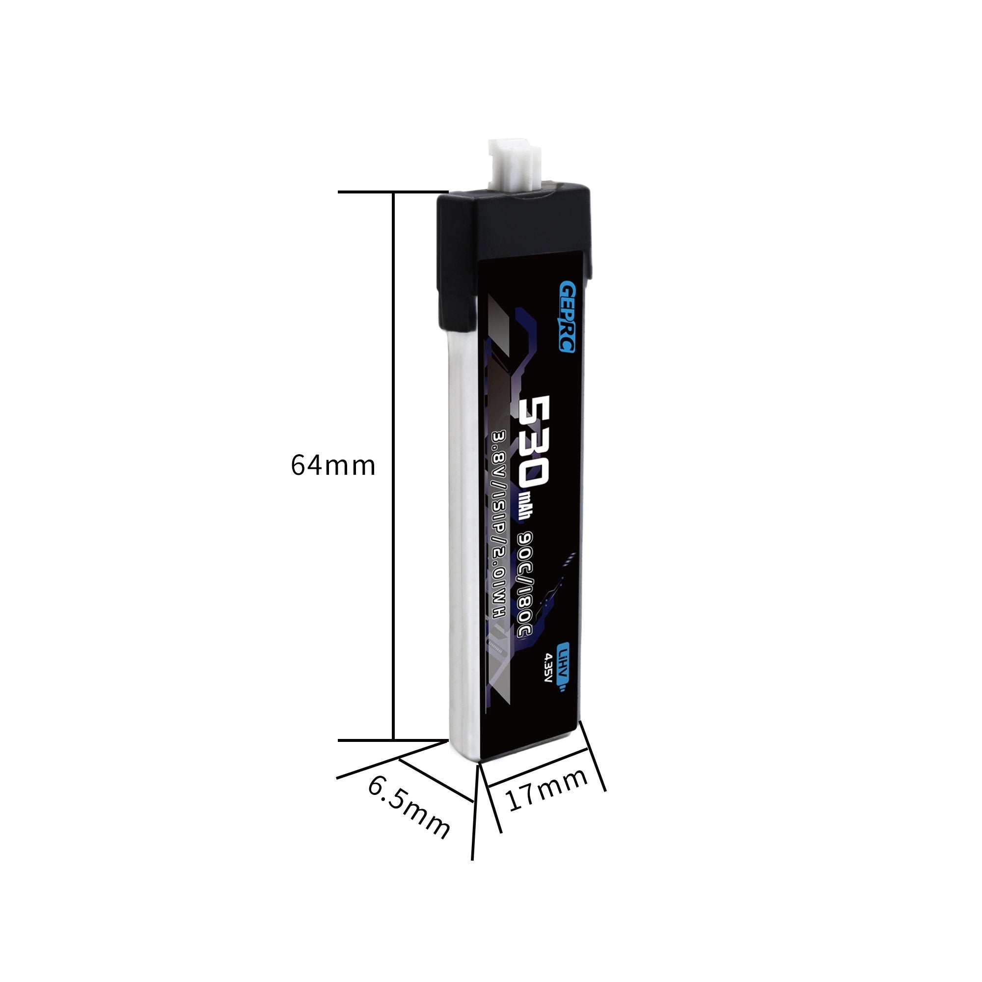 GEPRC 1S 530mAh/380mAh Batteries 2 PCS