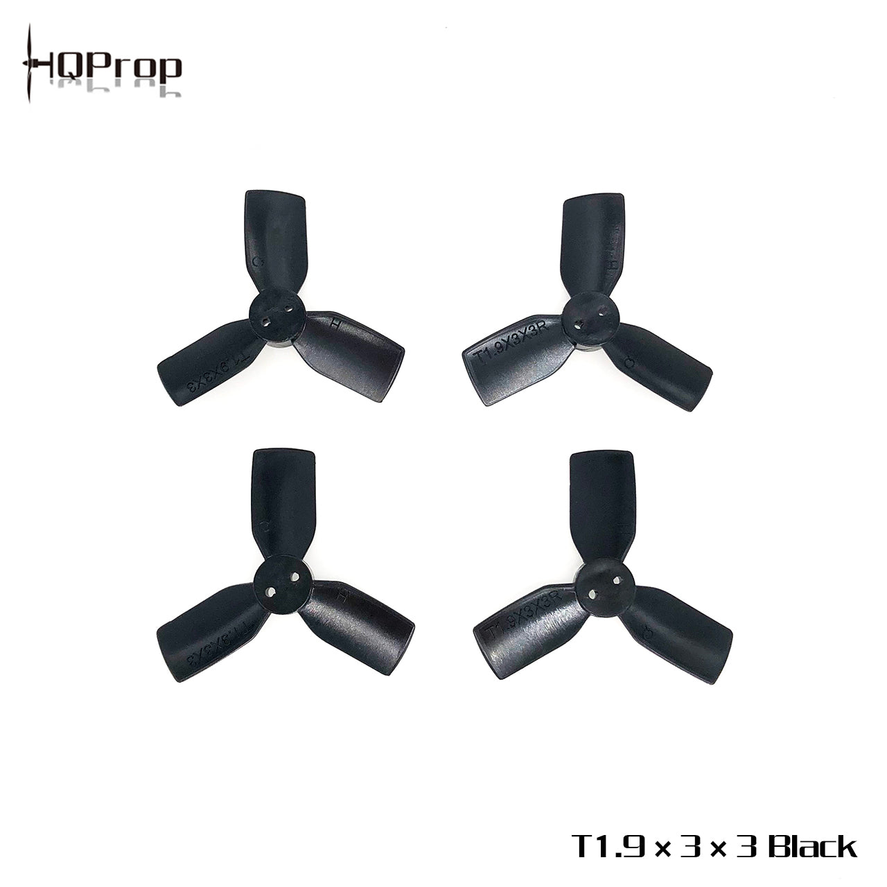 HQProp 耐用螺旋槳 T1.9X3X3 黑色 （2 正＋2 反）-PC 聚碳酸酯｜FPV 螺旋槳