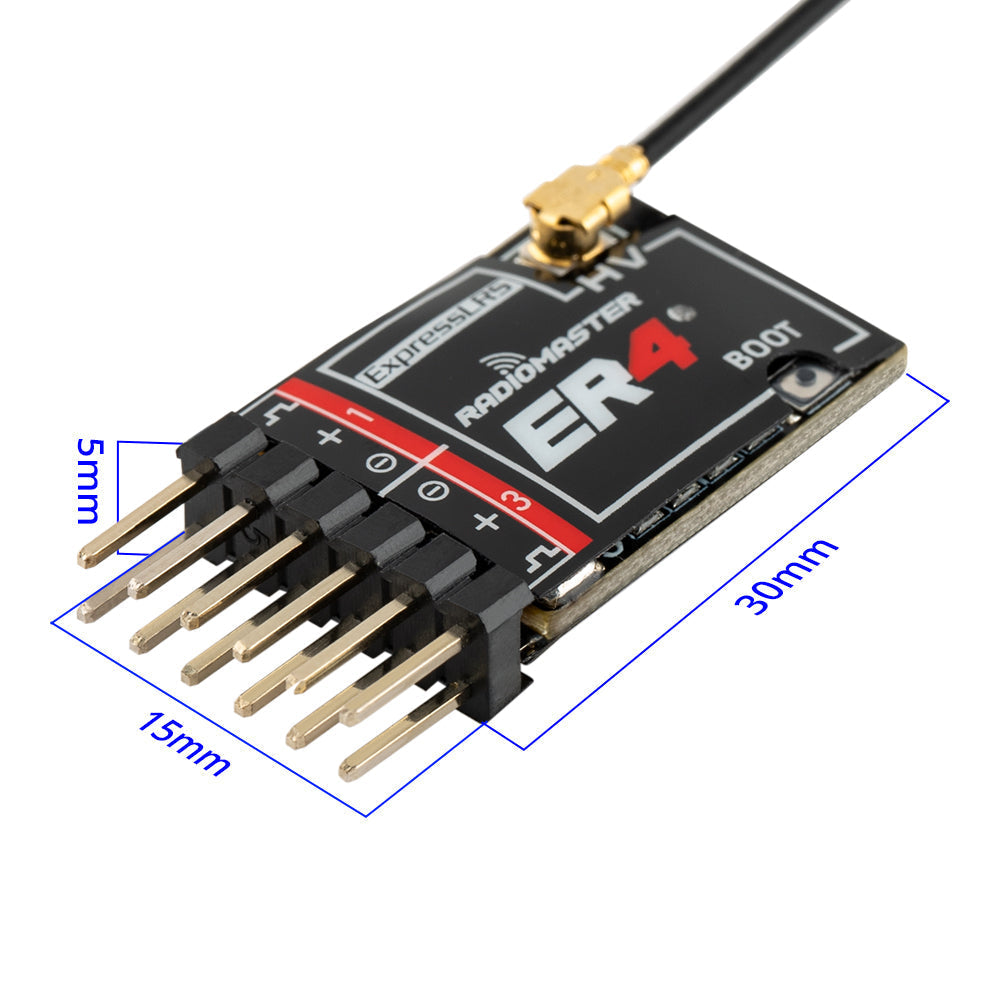 RadioMaster ER4 2.4GHz ELRS PWM 4 通道接收機