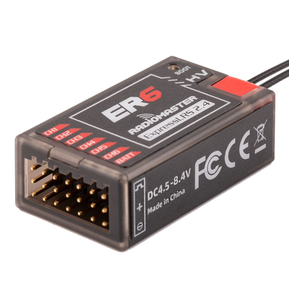 RadioMaster ER6 2.4GHz ELRS PWM 6 通道接收機