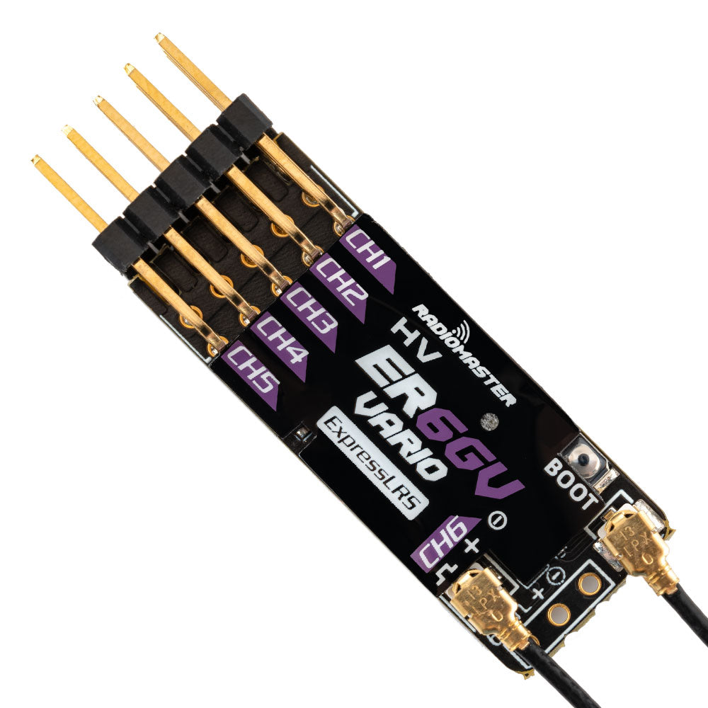 RadioMaster ER6G／ER6GV 2.4GHz ELRS PWM 6 通道接收機
