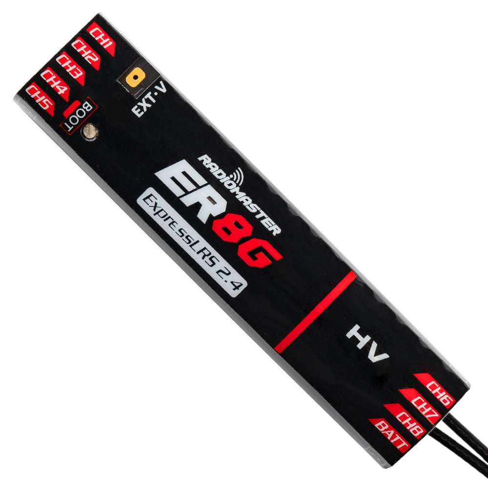 RadioMaster ER8G／ER8GV 2.4GHz ELRS PWM 8 通道接收機