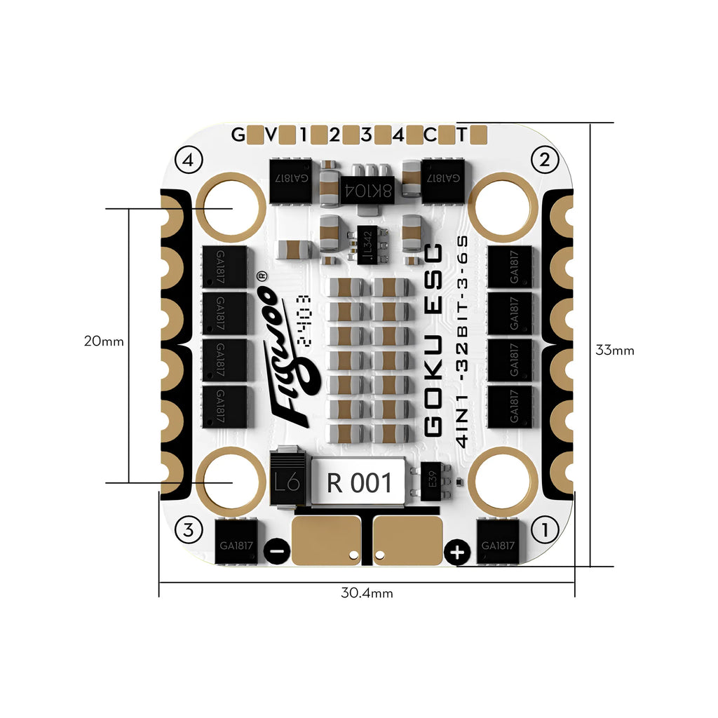 Flywoo 悟空GOKU H743 MINI 45A 32Bit 128K 穿越機飛塔