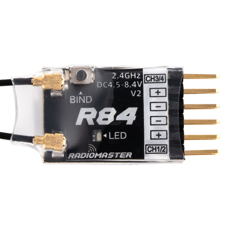 RadioMaster R84 V2 D8／D16／S-FHSS 4 通道接收機