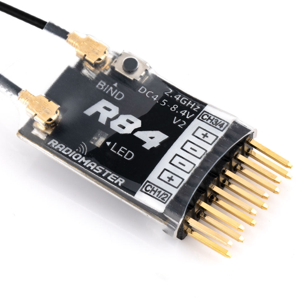 RadioMaster R84 V2 D8／D16／S-FHSS 4 通道接收機
