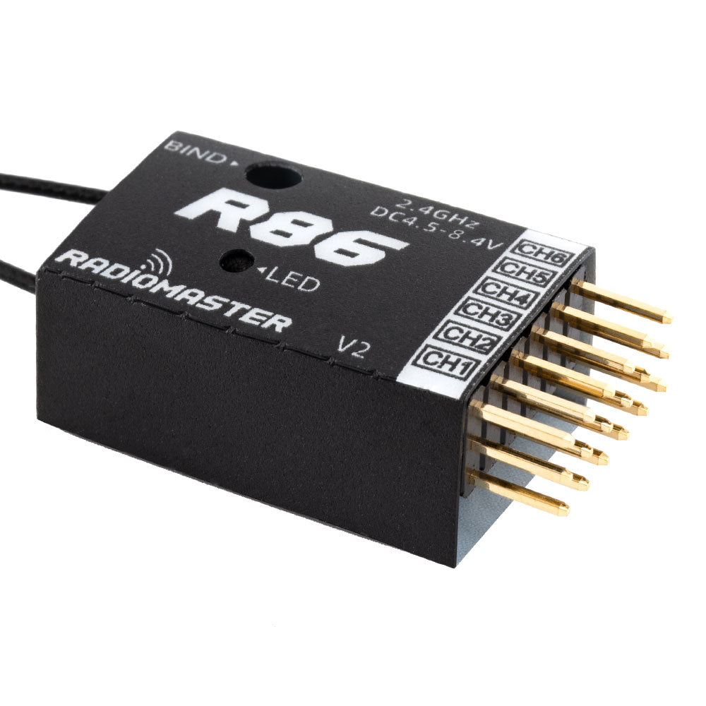 RadioMaster R86 V2 D8／D16／S-FHSS 6 通道接收機
