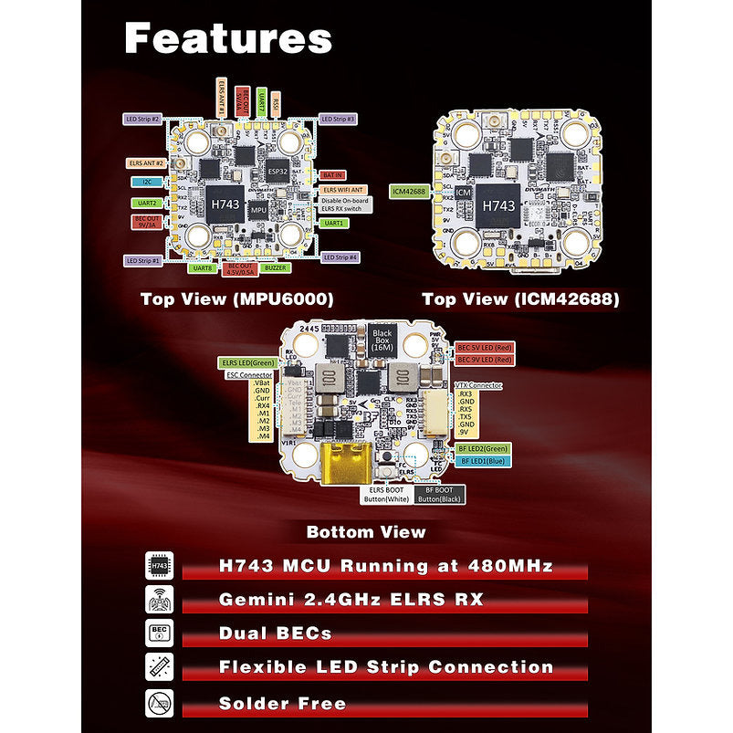 【HDZero】Halo Mini 飛控｜MPU6000／ICM42688