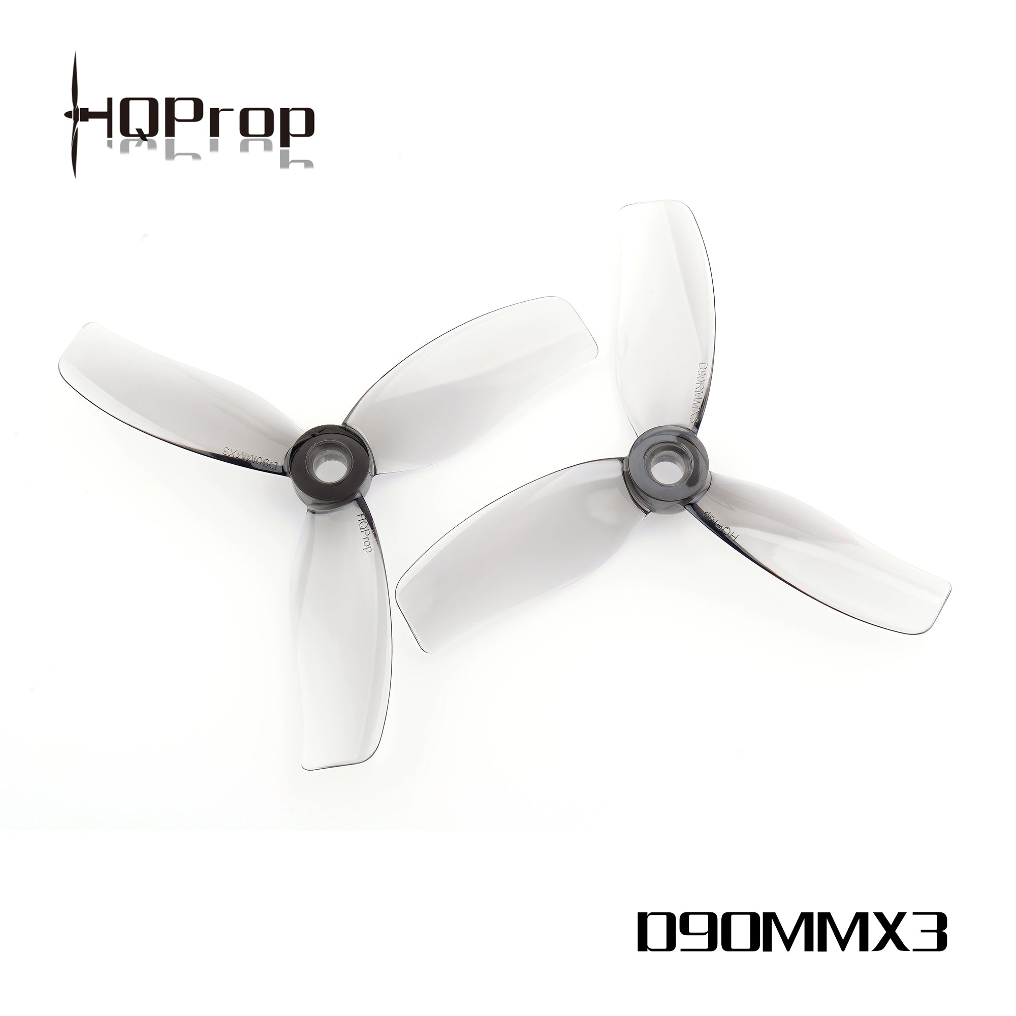 HQProp D90MMX3 for 涵道穿越機 灰色 （2 正＋2 反）-PC 聚碳酸酯｜FPV 螺旋槳