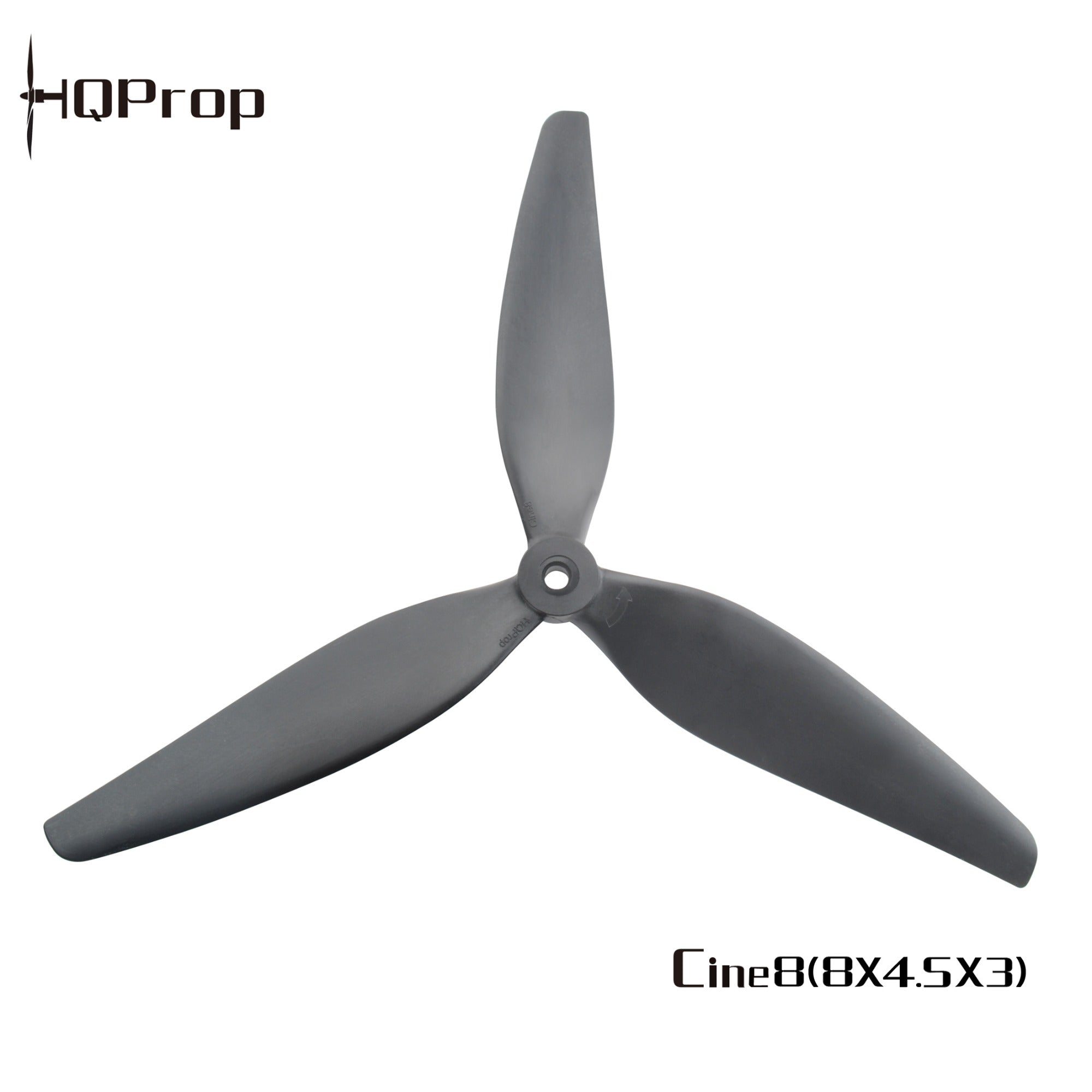 HQProp Cine8 (8X4.5X3) （2 正＋2 反） 黑色-玻纖強化尼龍｜FPV 螺旋槳