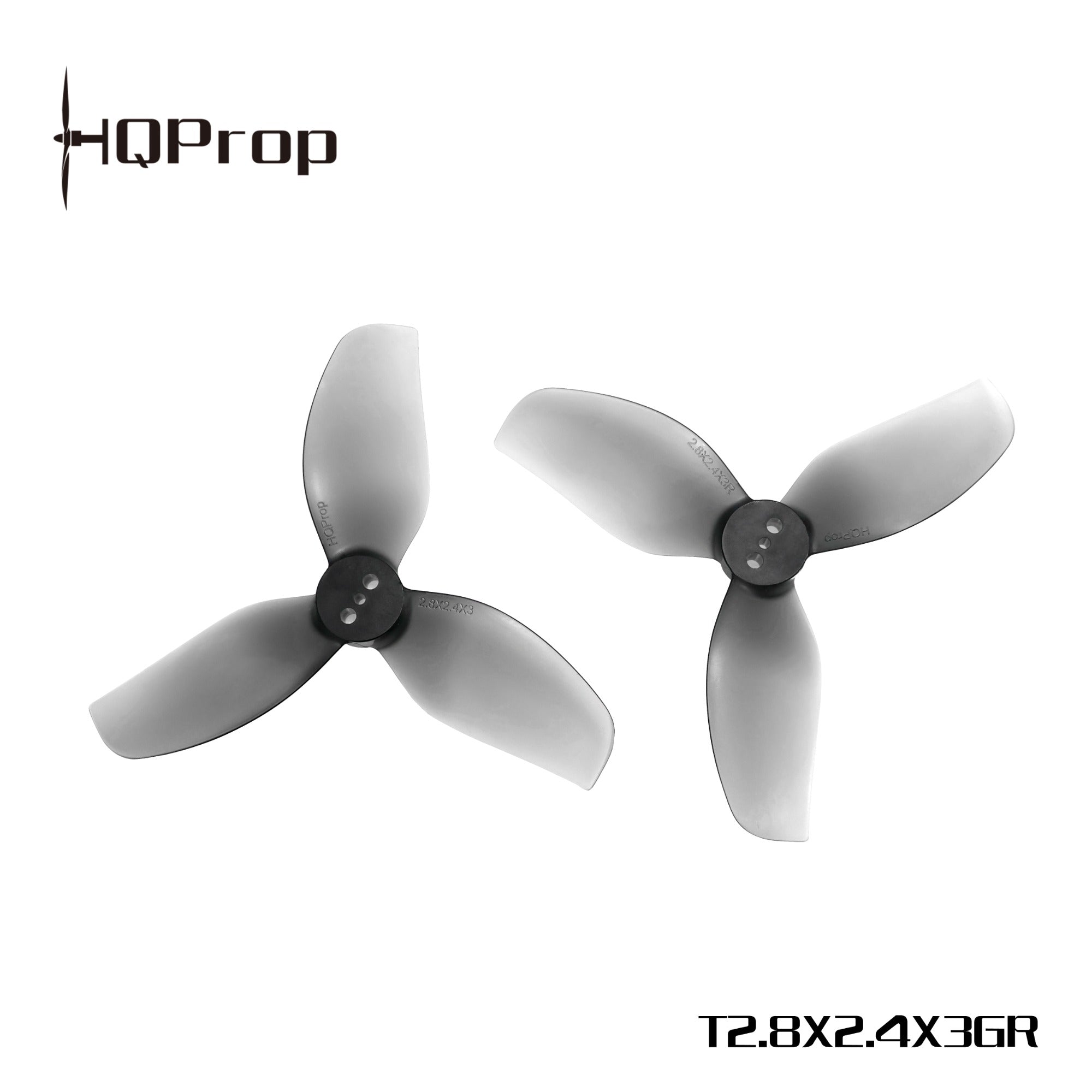 HQProp T2.8X2.4X3 灰色 （2 正＋2 反）-PC 聚碳酸酯｜FPV 螺旋槳