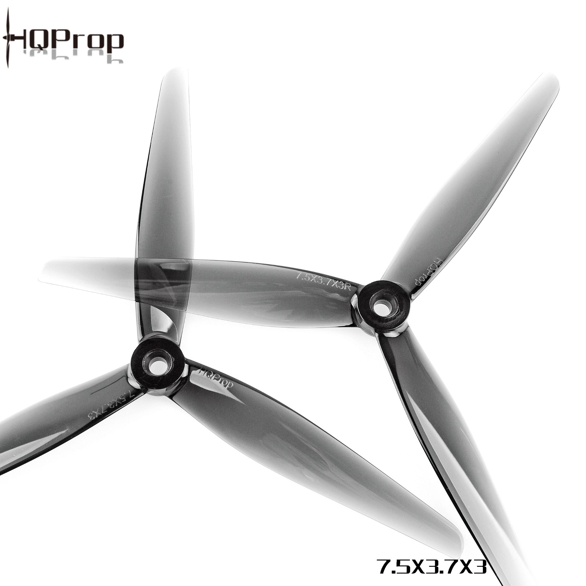 HQProp 7.5X3.7X3 淺灰色 （2 正＋2 反）-PC 聚碳酸酯｜FPV 螺旋槳