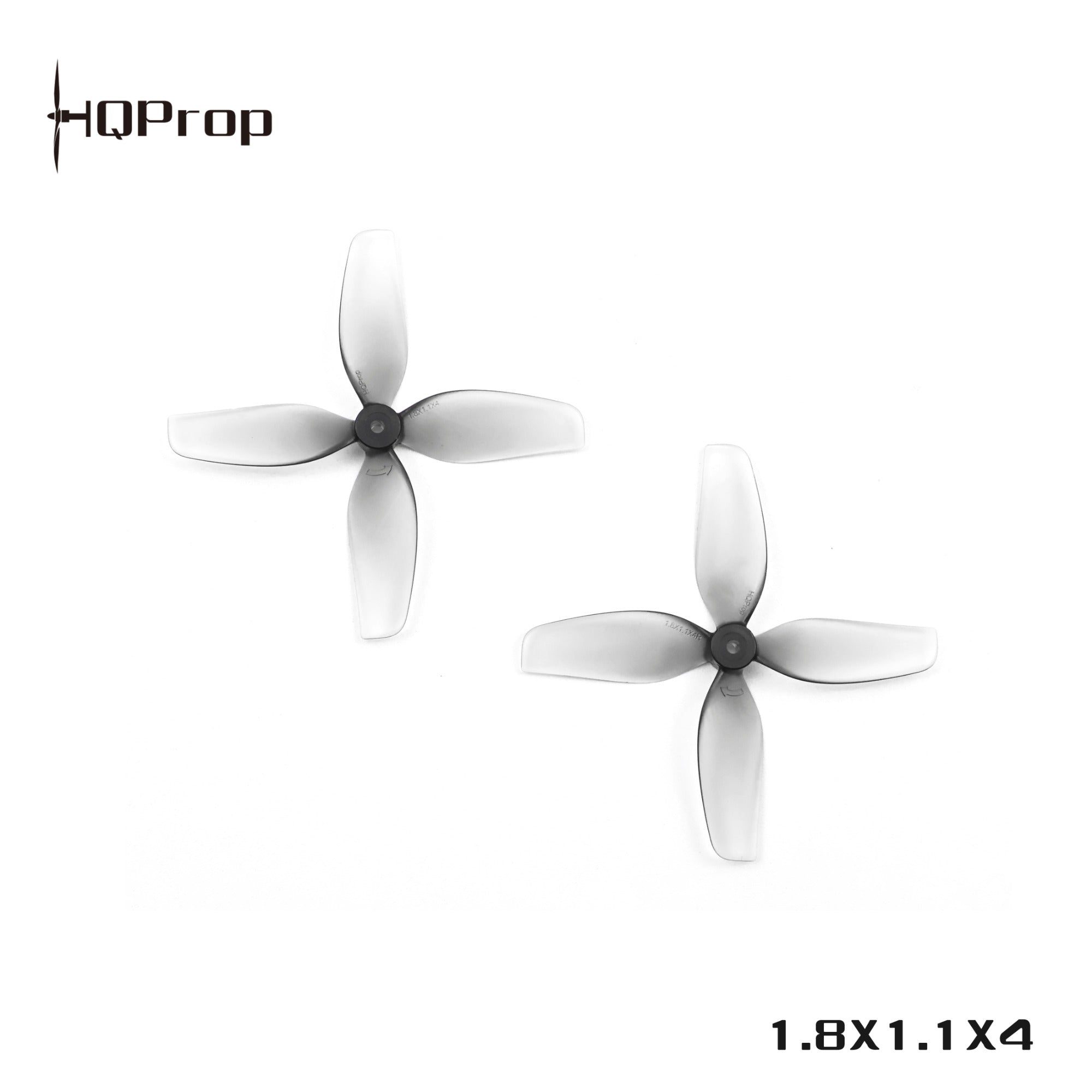 HQProp 超輕量微型涵道螺旋槳 1.8X1.1X4(45MM) 灰色 （2 正＋2 反）-PC 聚碳酸酯-1.5MM 軸孔｜FPV 螺旋槳