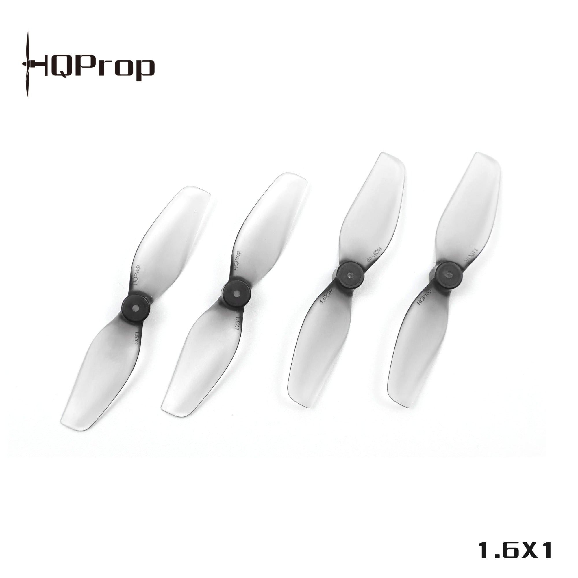 HQProp 超輕量微型涵道螺旋槳 1.6X1(40MM) 灰色 （2 正＋2 反）-PC 聚碳酸酯-1MM 軸孔｜FPV 螺旋槳
