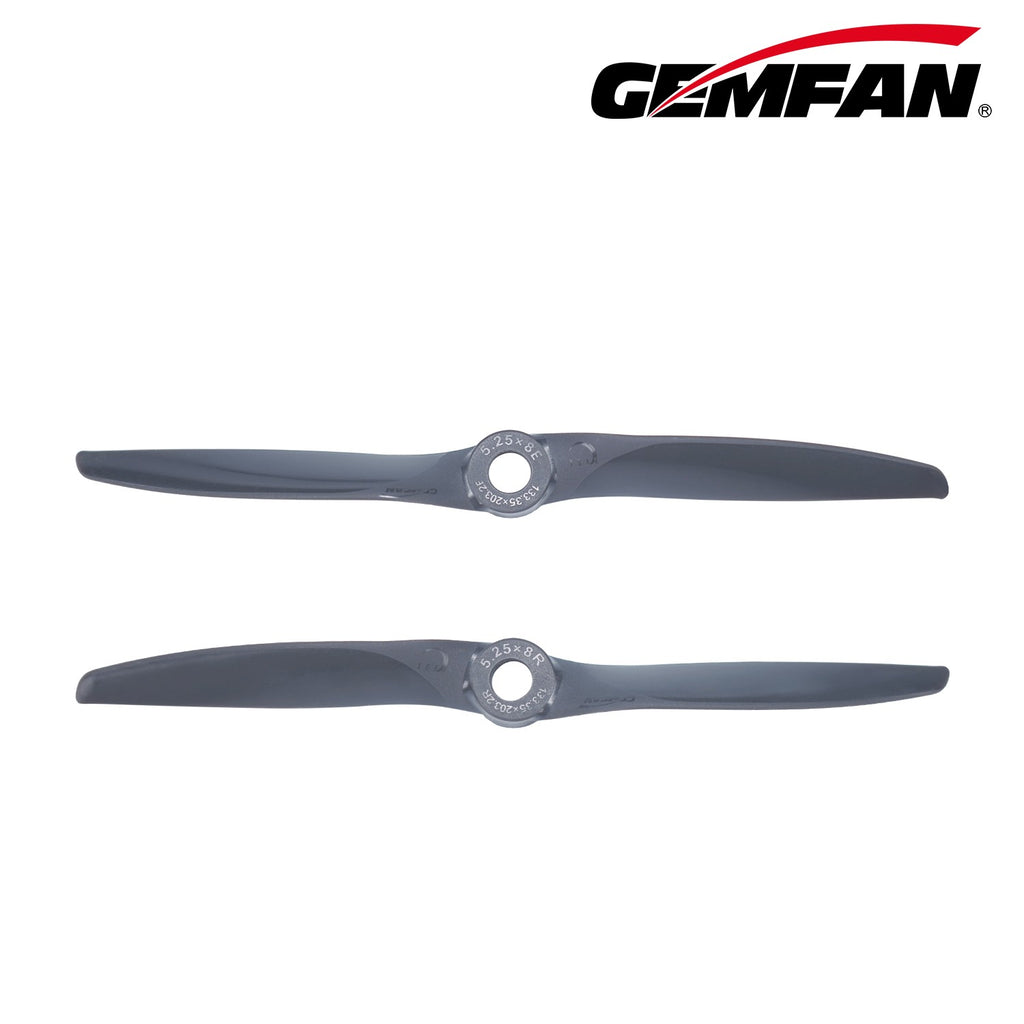 Gemfan Vortex 5.25X8E/5.25X8R 電動 螺旋槳-玻纖尼龍｜2 片／包｜5.2吋