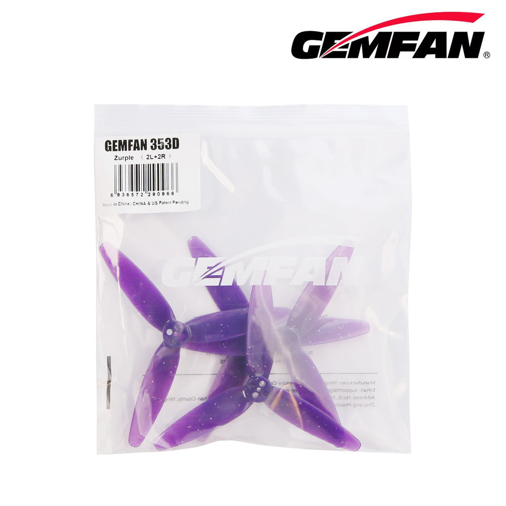 Gemfan 353D 3D 螺旋槳 適用 小型雙旋翼 自由式 競速 無人機 Zoe 聯名款｜3.5吋 商品圖 2