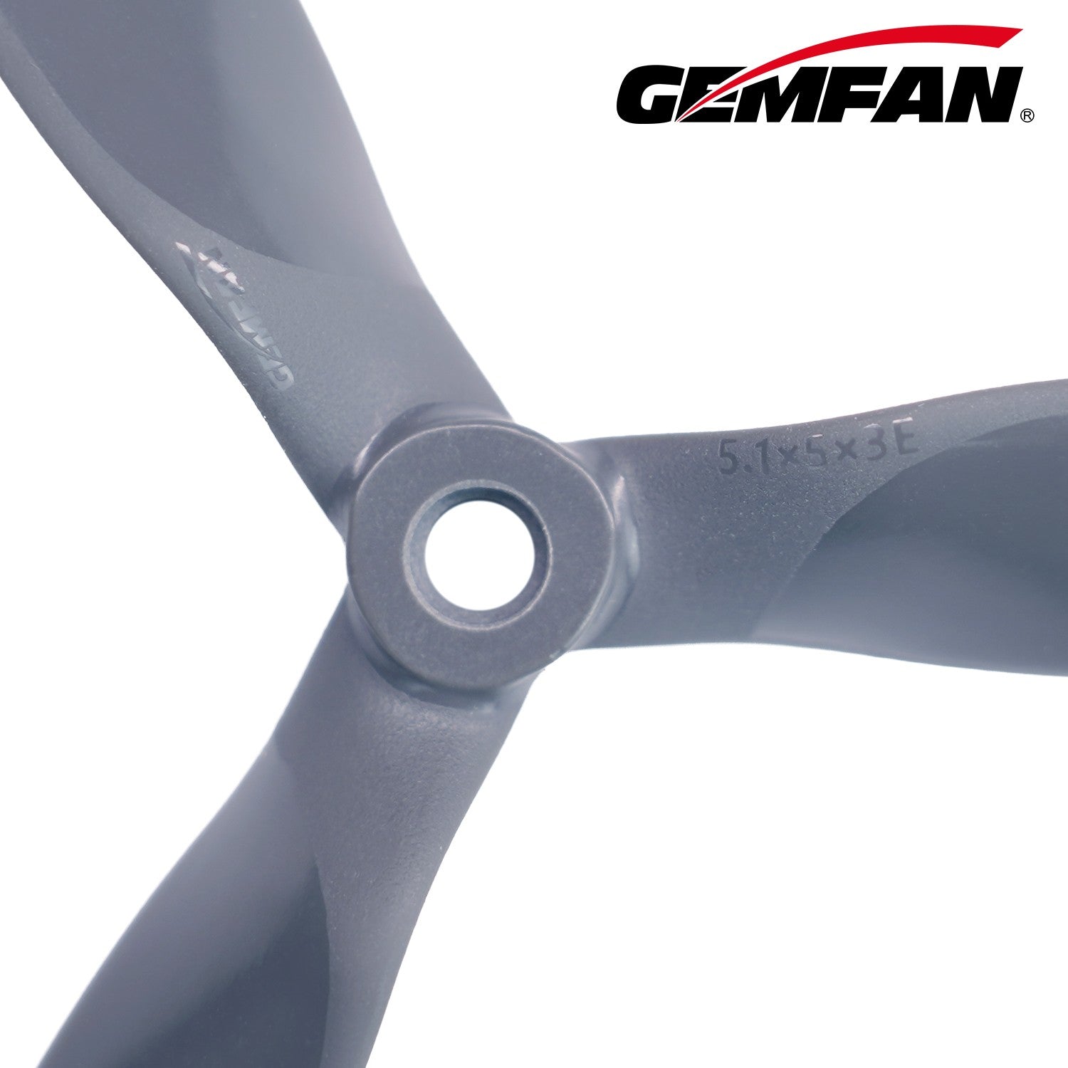 Gemfan 5.1X5X3 固定翼 螺旋槳 玻纖尼龍 電動 深灰色 正反槳｜2 片／包｜5吋 商品圖 3