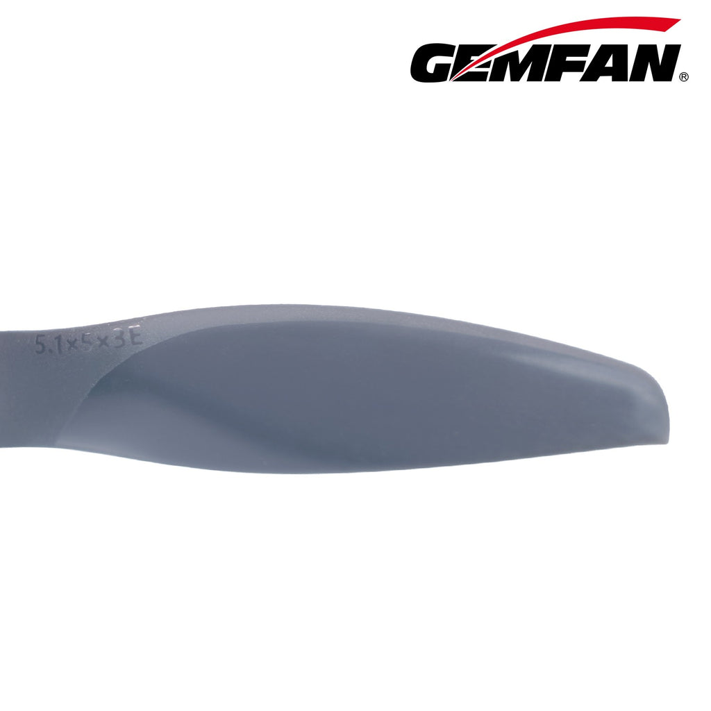 Gemfan 5.1X5X3 固定翼 螺旋槳 玻纖尼龍 電動 深灰色 正反槳｜2 片／包｜5吋 商品圖 4
