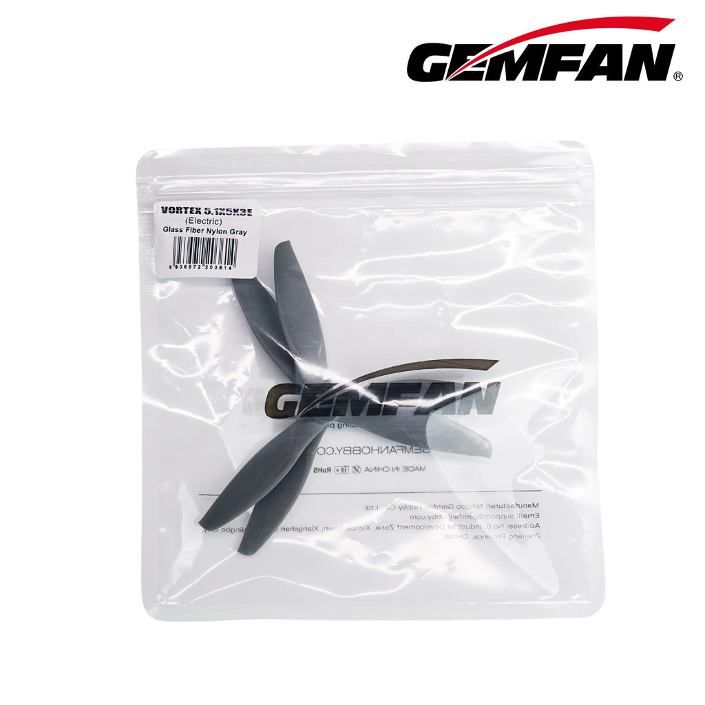 Gemfan 5.1X5X3 固定翼 螺旋槳 玻纖尼龍 電動 深灰色 正反槳｜2 片／包｜5吋 商品圖 6