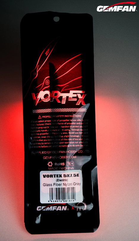 Gemfan Vortex 5X7.5E/5X7.5R 電動 螺旋槳-玻纖尼龍｜2 片／包｜5吋 商品圖 8