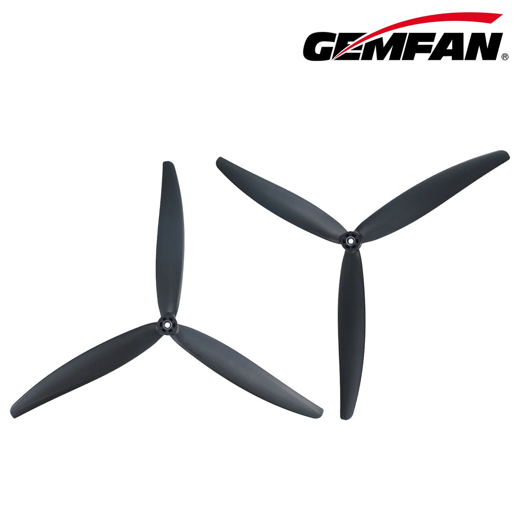 Gemfan 20X10X3 玻纖尼龍 三葉 正反槳 黑色 螺旋槳｜20–22吋