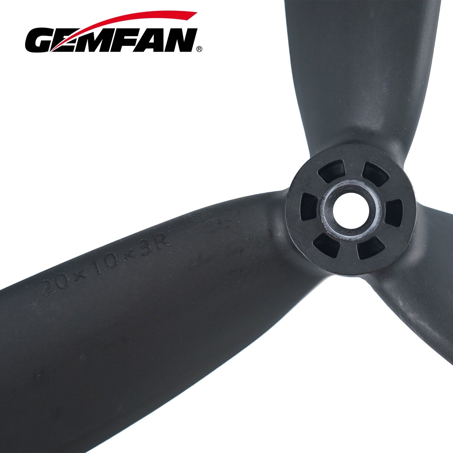 Gemfan 20X10X3 玻纖尼龍 三葉 正反槳 黑色 螺旋槳｜20–22吋 商品圖 4