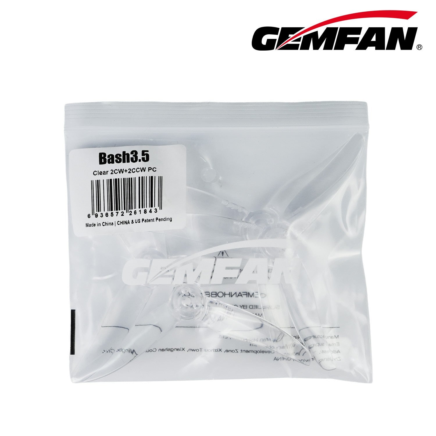 Gemfan Bash 3.5 螺旋槳 3525-3 (M3 3mm 軸孔)｜3.5吋 商品圖 4