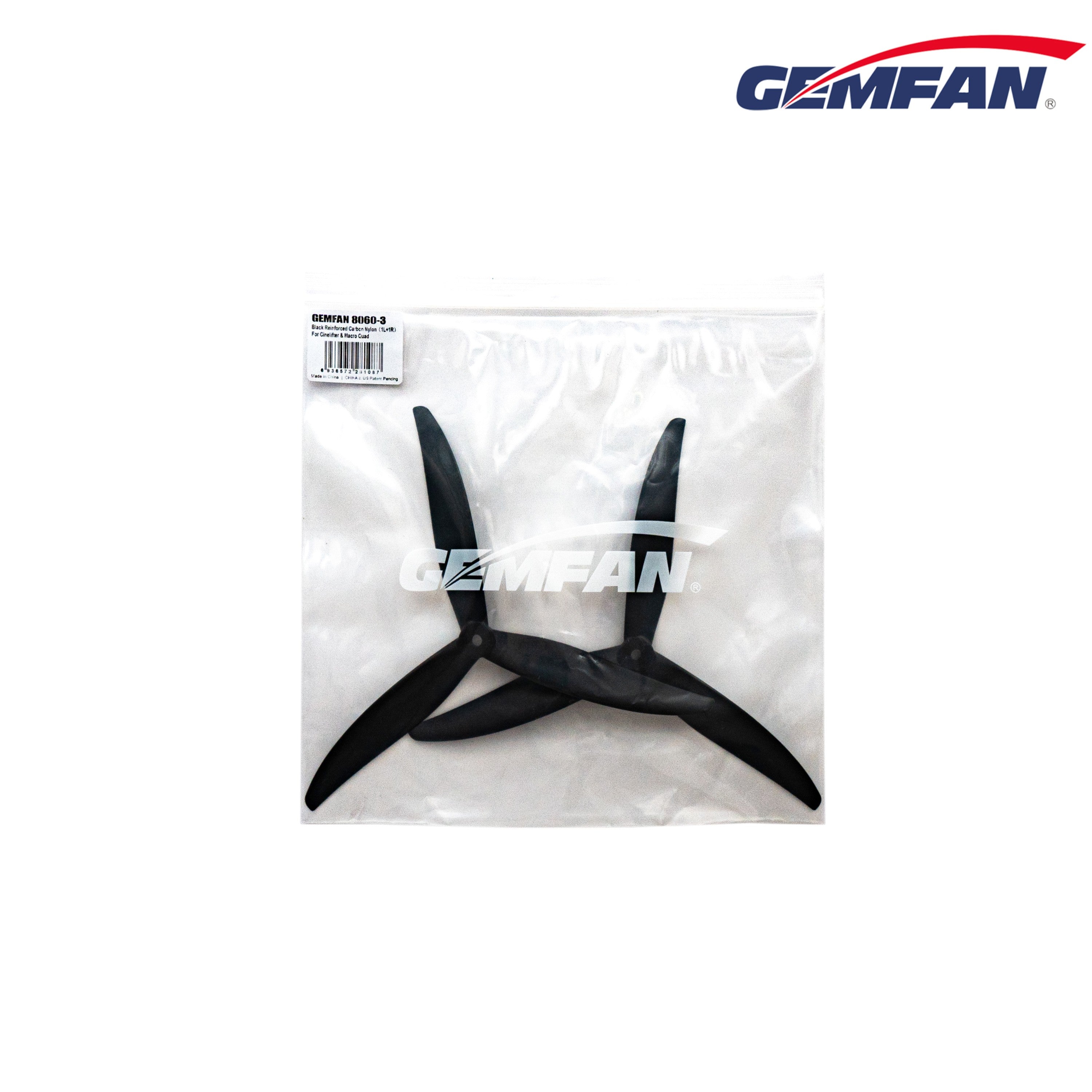 Gemfan 8060-3 碳纖尼龍 適用 重載電影機與大型四軸機 螺旋槳｜8吋 商品圖 2